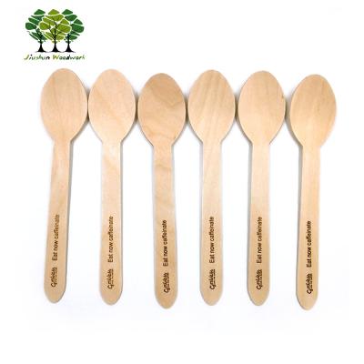 China Disposable Eco Friendly Biodegradable Disposable Wooden Cutlery Set 160mm for sale