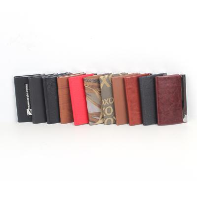 China Hauhao Brand New Design Good Quality Fake Business Card Leather Elegant Branded Name Card Holder Case for sale