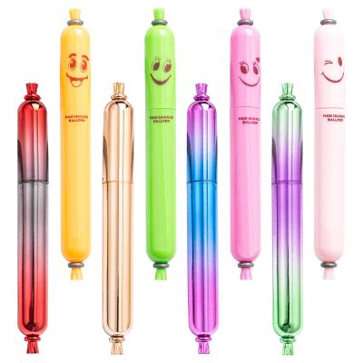 China 2021 Promotional Cute Ball Pen Sausage Shape Plastic Pen For School for sale