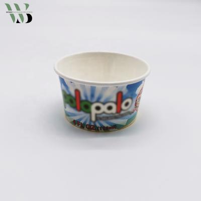 China Custom Printed Disposable LOGO Shape Ice Cream Disposable Non-Round Oval Paper Cups for sale