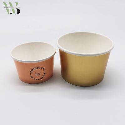 China Disposable 3/4/5/8/10/12oz Customized Printing Ice Cream Cups for sale