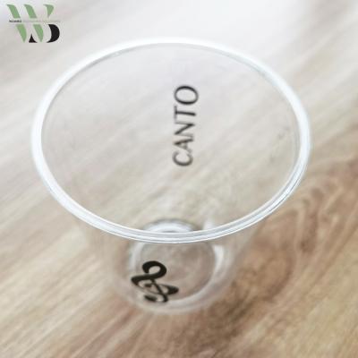 China U Shape Disposable Plastic U Shaped Bubble Tea Cups Custom Packaging Cups for sale