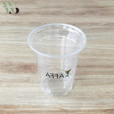 China Clear Disposable Cold Cup PP PET PLA Biodegradable Plastic Juice Cups With Lid for sale