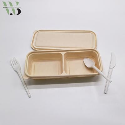 China China Manufacturer Disposable Food Containers Bento Takeaway Used Disposable Corn Starch Meal Box for sale