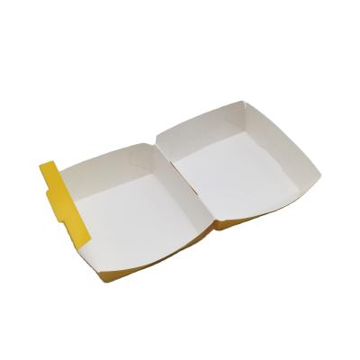 China Disposable Food Safe Stackable Easy Folding Take Out Burger Boxes for sale