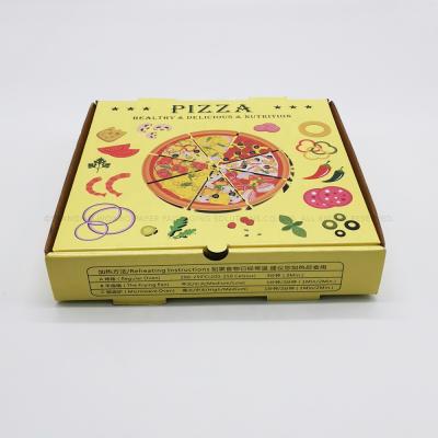 China Recyclable Customize Cheap Yellow Kraft Pizza Boxes for sale