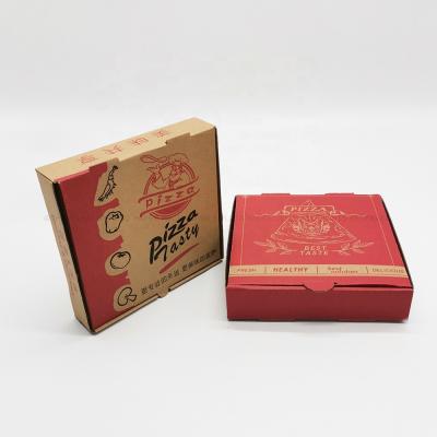 China Custom Printed Food Grade Recyclable Groove Size Para de caja Size Corrugated Pizza Design Cardboard Corrugated Cardboard Pizza Box for sale