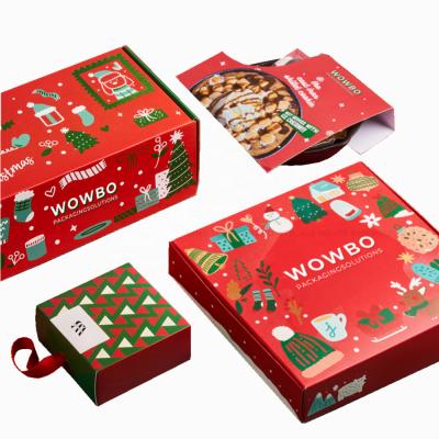 China Disposable Wholesale Customized Christmas Set Cookie Cookie Boxes Packaging Paper Box for sale