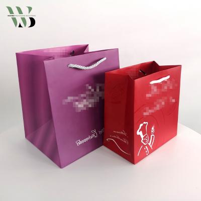 China Recyclable Recycle Ecommerce Foldable Shopping Survenier Paper Bag With Handles for sale