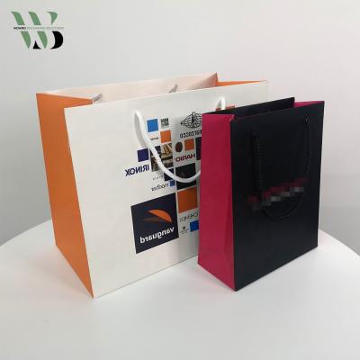 China Recyclable Retail Sample Gift Available Small Cheap Paper Bags With Handles for sale