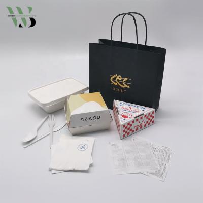 China Recyclable Eco - Friendly Hamburger Sandwich Pizza Food Packaging Box With Custom Printing for sale