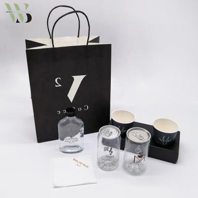 China Wholesale Recyclable Single Style Coffee Packaging Glass Bottle Kraft Paper Bag Towel for sale