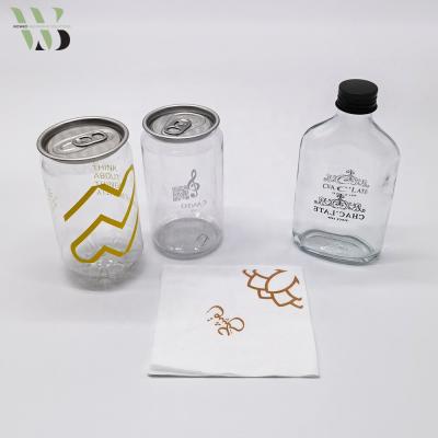 China Recyclable Plastic Box Paper Cup Cup Holder And Custom Kraft Paper Bag With Napkin For Coffee for sale