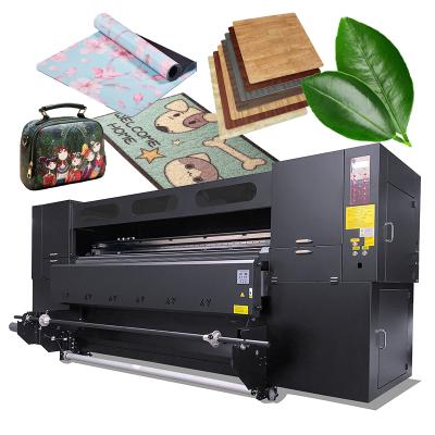 China Factory Leading 10 2.2M Hybrid UV Flatbed Digital UV Roll To Roll Hybrid Leather Flatbed Printer Machine For Leather for sale