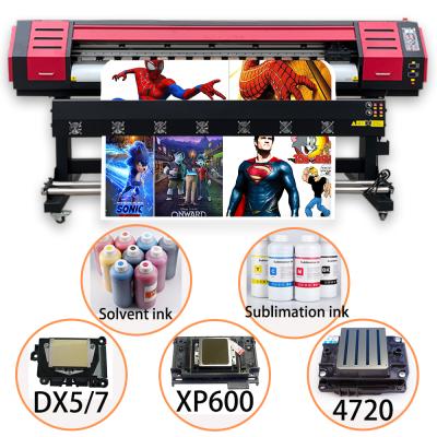 China Garment Shops 1.8m 1440dpi Eco Solvent Printer With DX 5 Printhead For Flex Banner One Way Vision Window Film for sale