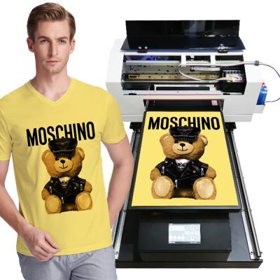 China Garment Shops T-shirt Sticker Printing dtg free jet printer DX5 300tx plus textile for sale