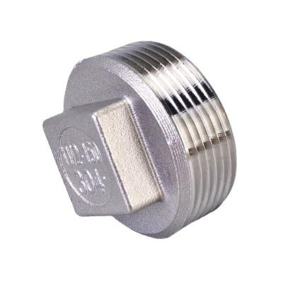 China Stainless Steel Precision Casting 304 Stainless Steel Socket Four Corners Sealing Joint Water Pipe External Square Tube Four Thread for sale