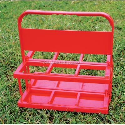 China Outdoor Collapsible Plastic 6 Pack Beer Water Bottle Carrier For Care Rack FD675B for sale