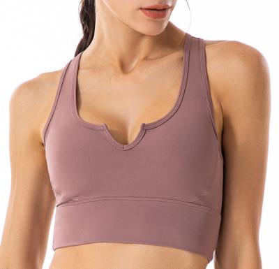 China Breathable High Quality Gym Wear Yoga Fitness Women Shockproof Padded Lift Up Bra Breathable Sports Bra Print Pattern Shirts And Tops for sale