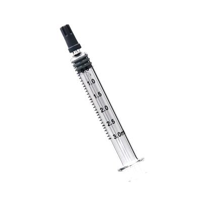 China Medical Custom Packaging Box 3ml Oil Glass Syringes With Luer Slip for sale