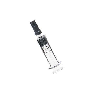 China Medical Ready To Ship 1ml Luer Slip Oil Borosilicate Glass Syringe for sale