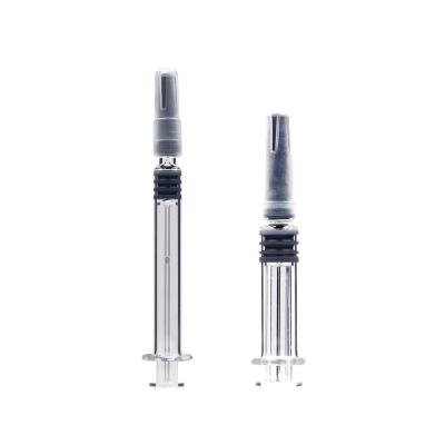 China Medical Oil 5ml Distillate Luer Lock Glass Concentrate Dab Syringe for sale