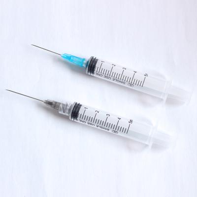 China 100% Organic Cotton Disposable Plastic Medical Syringe 5cc Sterile 3 Parts for sale