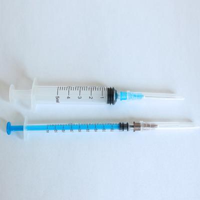 China 100% Cotton Organic Medical Injection Syringe 5ml Disposable Injection Syringe With Needle for sale