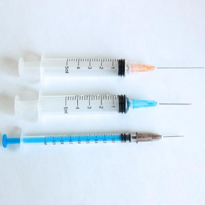 China 100% Organic Cotton Plastic Hypodermic Medical Disposable Screw Cap Syringe With Needle for sale