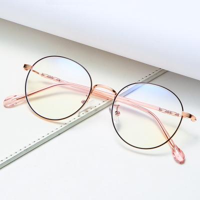 China Decration Sparloo 2309 optical anti-blue light metal glasses tr90 round metal glasses frames for sale