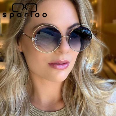 China Fashion Sunglasses Sparloo Metal Italy Design CE Circle Sunglasses 1673 With Rhinestone for sale