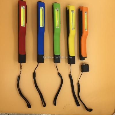 China Industrial Portable COB Pen Flashlight With Magnetic Spinning Clip For Camping for sale