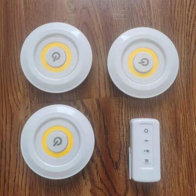 China Cheapest COB Wall Mounted LED Puck Light With Touch Light Remote Control Cabinet Led Work Light for sale