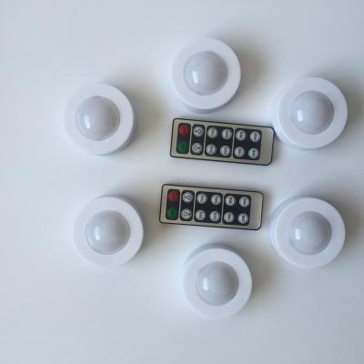 China Other Ningbo Factory Wireless LED Puck Lights With Dimmable Remote Control And Battery Operated Kitchen Under Cabinet Lighting for sale