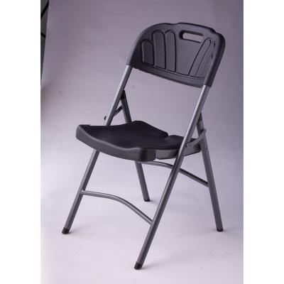 China Modern Wholesale Commercial Outdoor Furniture Wedding Party Stackable Black Folding Plastic Chair for sale