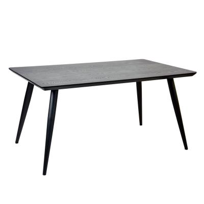 China Cheap Modern Dining Room Furniture MDF Top Metal Legs Stable Modern Dining Table for sale