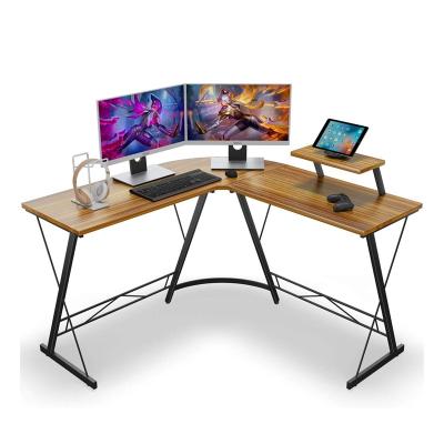 China Modern Large Wooden Corner Adjustable Table (Height) Computer Bedroom Furniture Desk For Home Office for sale