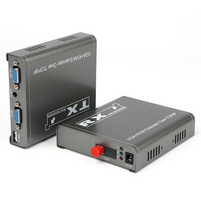 China Transmits VGA video and audio signals 20KM VGA fiber supplement with KVM M-VF100U FC for sale