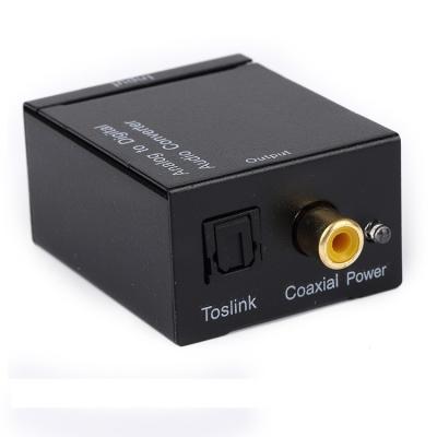 China R/L RCA 3.5mm AUX analog-to-digital audio converter. to Digital Toslink coaxial optical audio adapter 51X41X26MM for sale