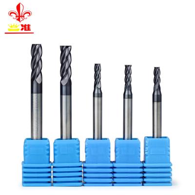 China CNC Milling Process 4 Flute Solid Carbide Flat Extended HRC55 End Mill Milling Cutter Carbideendmill Tungsten Carbide CNC Cutting Toos for sale