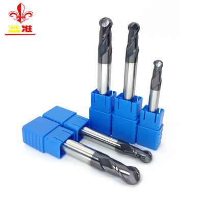 China High Quality Solid Carbide Tool Ball Nose Milling Cutter Types Milling Cutter Alloy Steel HRC58 Carbide End Mills for sale