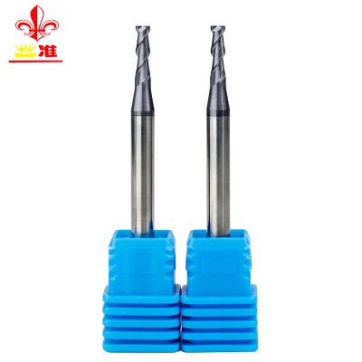 China Alloy Steel Hertz HRC 45 2 Flute Carbide End Mill Metal Milling Cutter High Precision CNC Solid Flat End Mill Cutter for sale