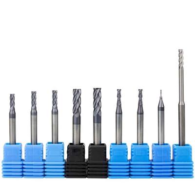 China Alloy Steel Carbide CNC Tool 2 Flute Flat Milling Cutter Hertz 45 Degree Carbon Steel End Mill For Stainless Steel Milling for sale