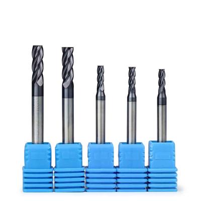 China Solid End Mills Fresas Cnc Milling Cutter Alloy Steel Carbide 2 Hertz HRC45 Flute Corner Radius For Roughing And Finishing for sale