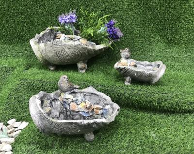 China Europe home and high-end sculpture gardening bird small on mosaic flower pot resin crafts statue for sale