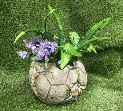 China Europe Home And High End Sculpture Foot Ball Flower Pot Resin Gardening Crafts for sale