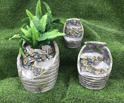 China Europe house and sculpture mosaic flower pot craft resin gardening mold for sale