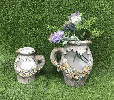 China Europe manufacturers custom small garden house sculpture molds for epoxy resin craft mosaic jug flower pot for sale