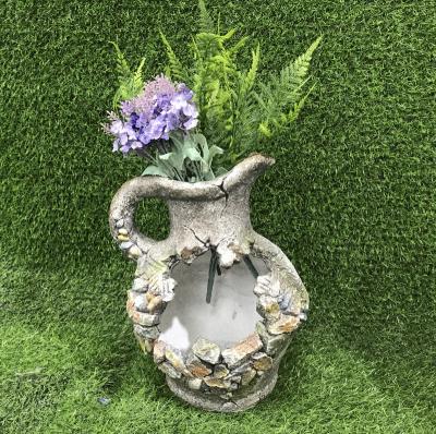 China Europe Manufacturers Garden Custom Home Small Sculpture Resin Mosaic Jug Flower Pot for sale