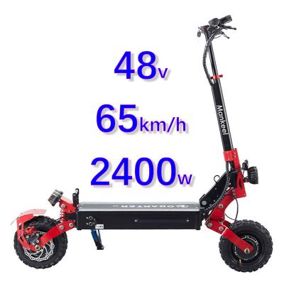 China Mankeel X3 USA EU 11Inch E Scooter 40 MPH 2400W Motor High Power Fastest Off Road Unisex Electric Scooter Dual With Foldable Suspensions for sale